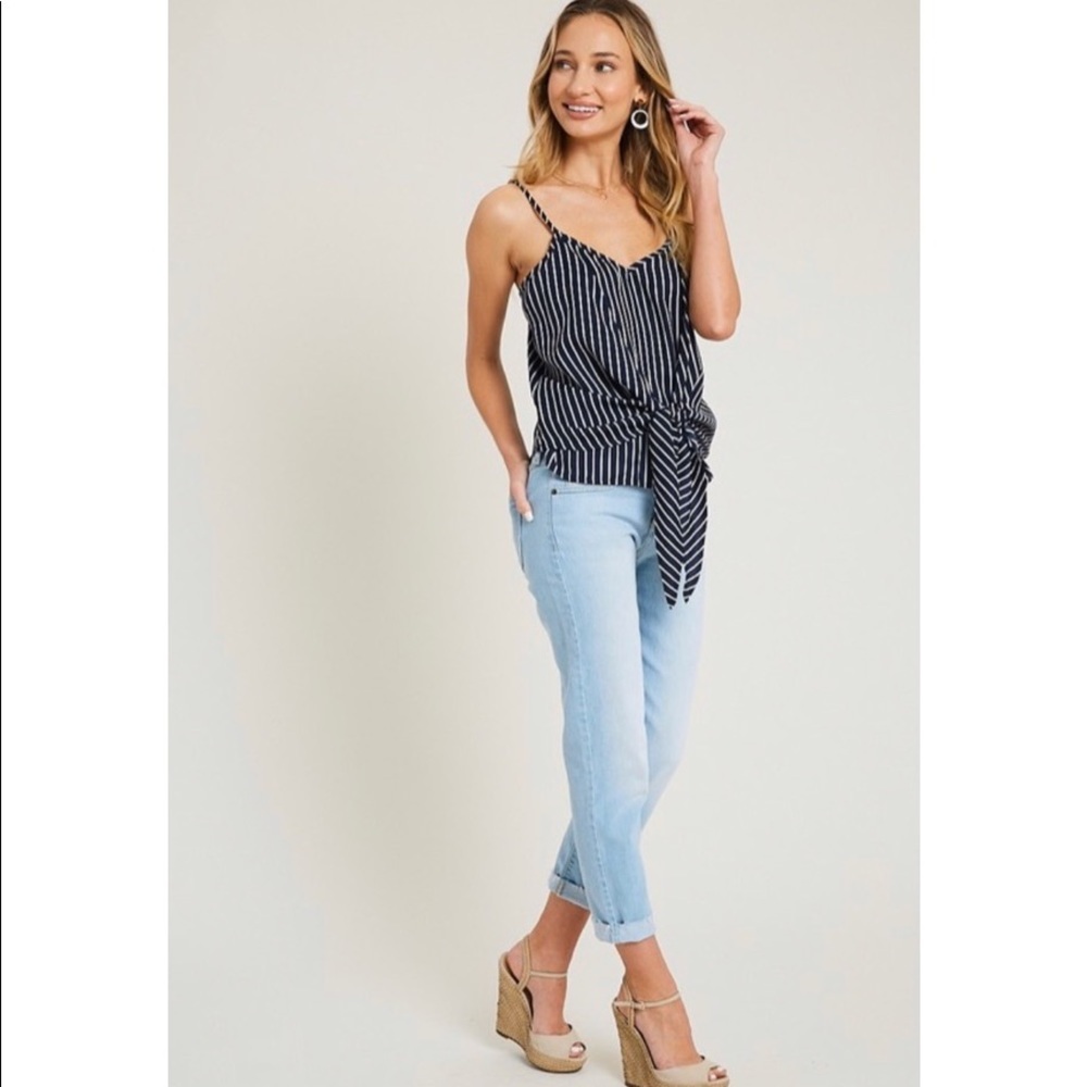 NEW! Navy Blue Striped Cami💙 - Picture 5 of 7